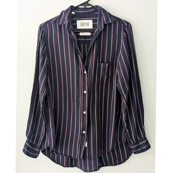 Frank & Eileen Grayson The Hero Striped Liquid Flannel - Picture 2 of 9